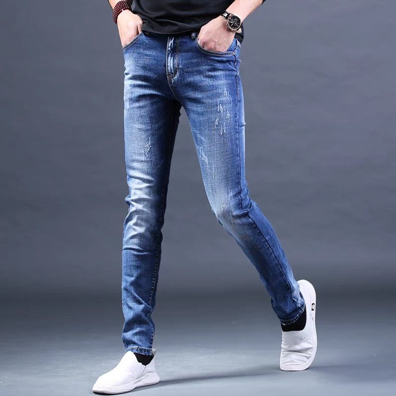 QUẦN JEAN NAM VẢI ĐẸP DÀY MỊN CO GIÃN DÁNG ÔM NHẸ MÀU XANH THANH LỊCH