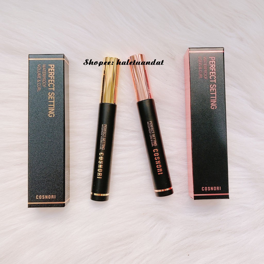 Mascara Cosnori Đen Perfect Setting Mascara Waterproof 7ml Chống Nước Lâu Trôi