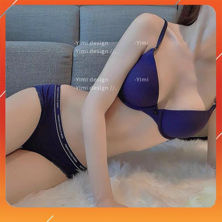 [2 màu] Set bộ đồ lót nữ cotton Tommyyy cao cấp áo có gọng đệm mút mỏng form cực chuẩn B24030