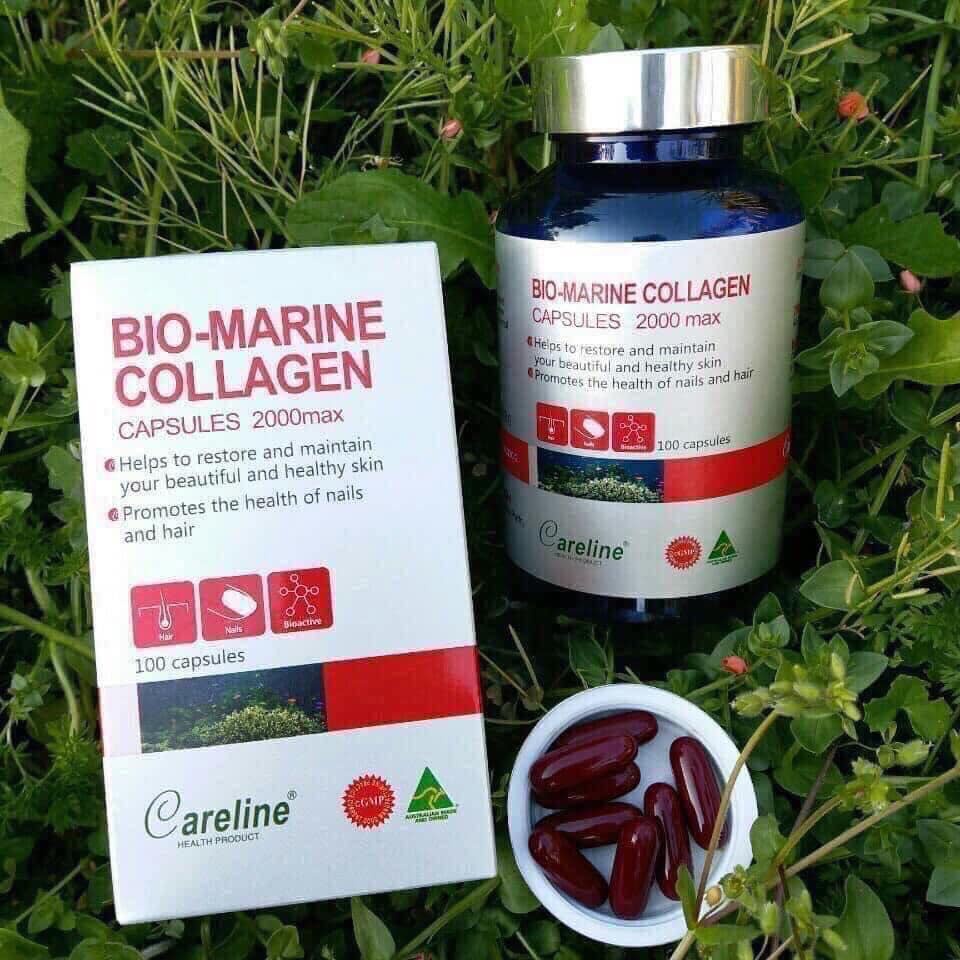 Viên Uống Chống Lão Hoá, Giảm Nếp Nhăn - Careline Bio Marine Collagen 2000Mg Max