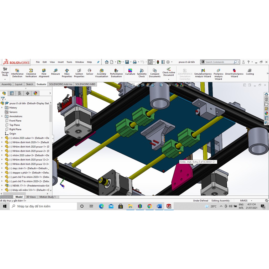 Bộ kít nhựa máy in 3d prusa clone nhựa đặc 100 %