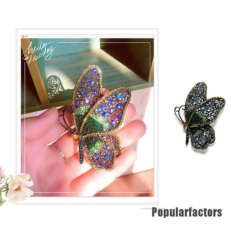 Ghim Cài Áo Hình Bướm Đính Đá Thời Trang