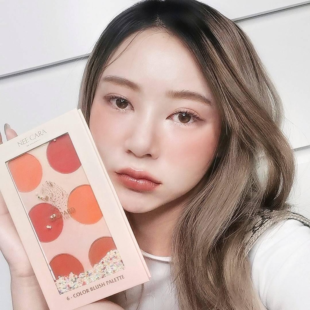 Bảng Phấn Má Hồng Nee Cara LeoPard Live Free 6 Color Blush Palette