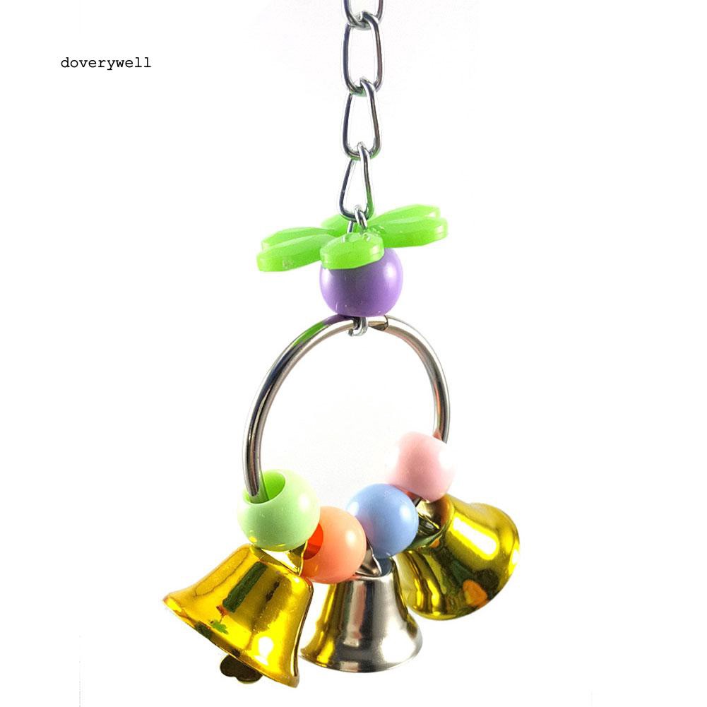 Đồ chơi treo phối hạt và chuông cho vẹt cảnh