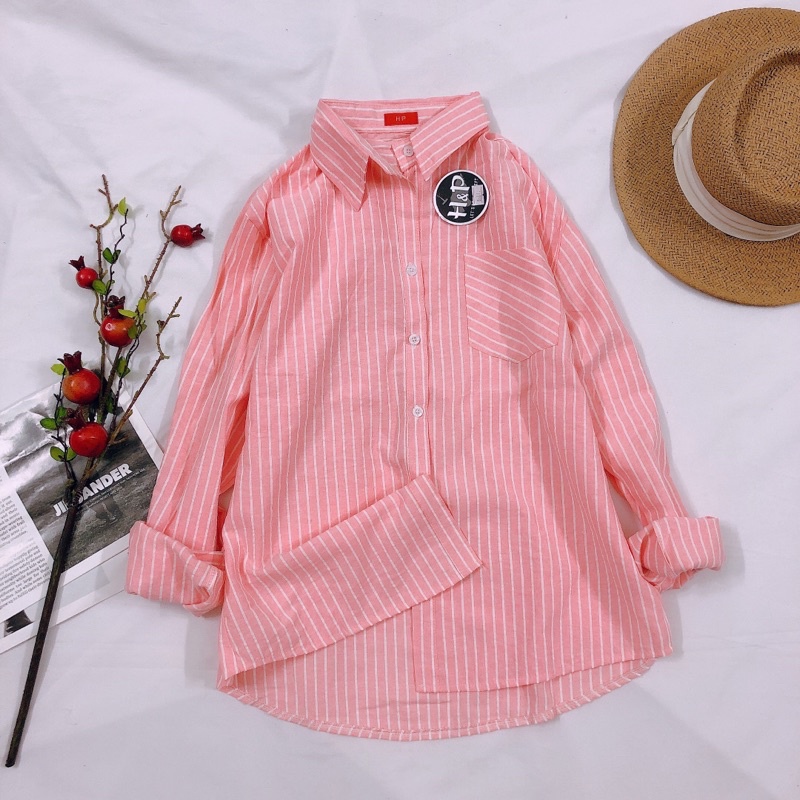 Sơ Mi Sọc 1 Túi Fom Suôn Dáng Sơ Vin Chất Mát - Jancaroshop