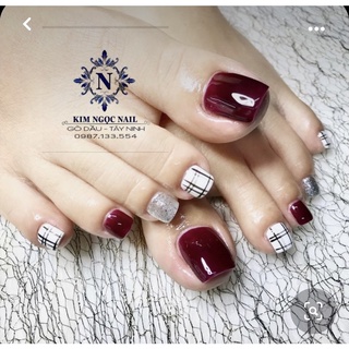 🧸Nail box,móng up thiết kế đỏ nhũ6🧸
