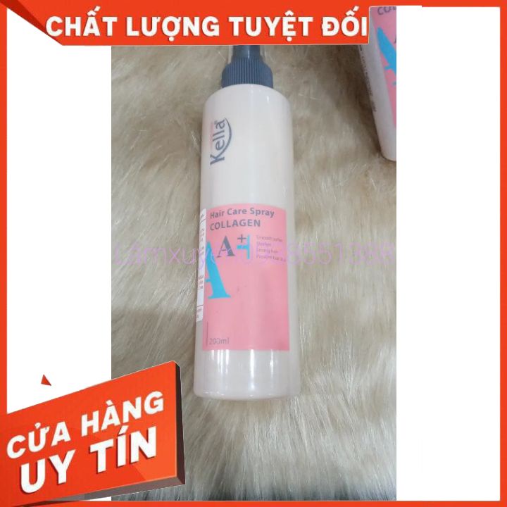 Sữa dưỡng Collagen Kella A+hồng 200ml  nuôi dưỡng tóc khỏe , phục hồi tóc yếu,khô  xơ ,chẻ ngọn, bảo vệ tóc.