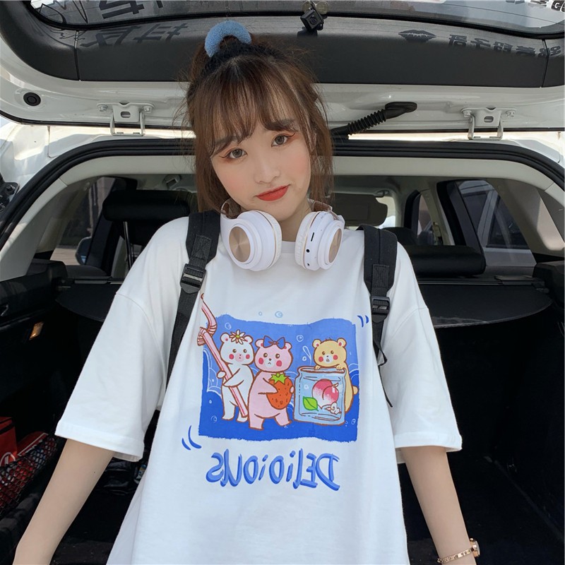 Áo thun tay lỡ form rộng unisex phong cách ulzzang Hàn Quốc C06 - MaoMao