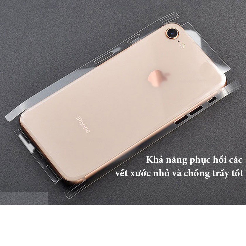 Miếng dán mặt lưng Cho IPHONE PPF 7 MÀU nilon dẻo - Dán Skin IP 7/7Plus/8/8Plus/X/Xr/ Xs max/11/12/13 Pro Max dễ dán