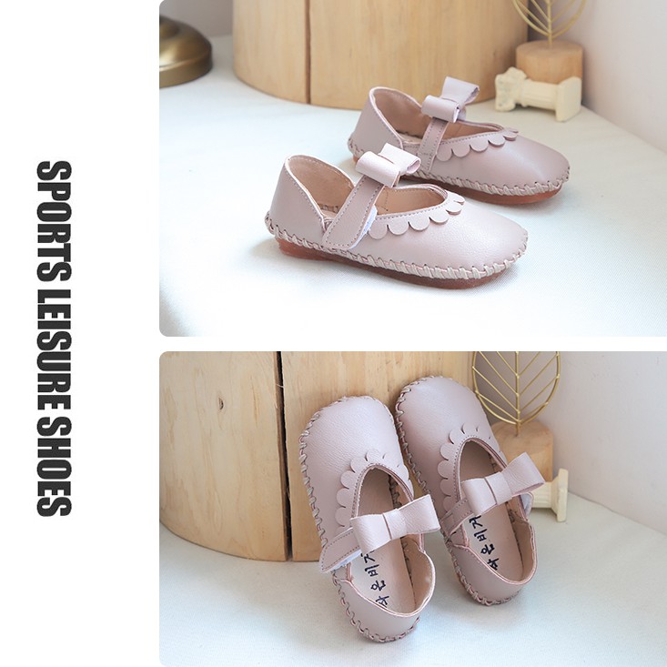 Giày Búp Bê Đế Mềm Chống Trượt Phong Cách Hàn Quốc Cho Bé Gái