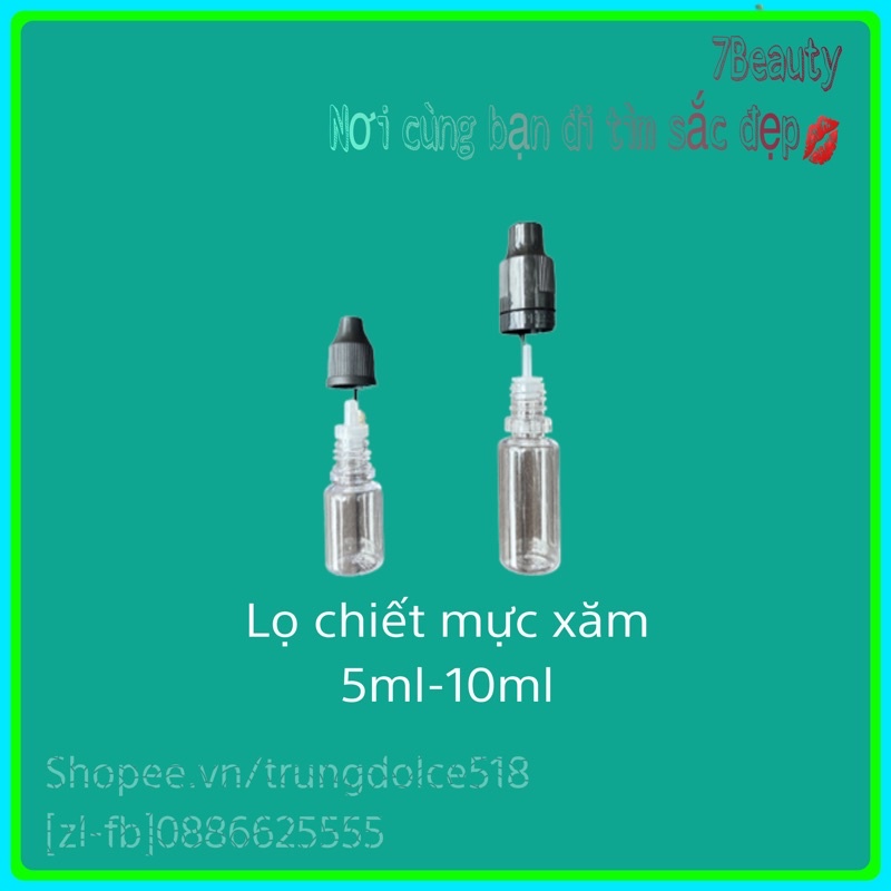 Lọ nhựa 10ml chiết mực xăm