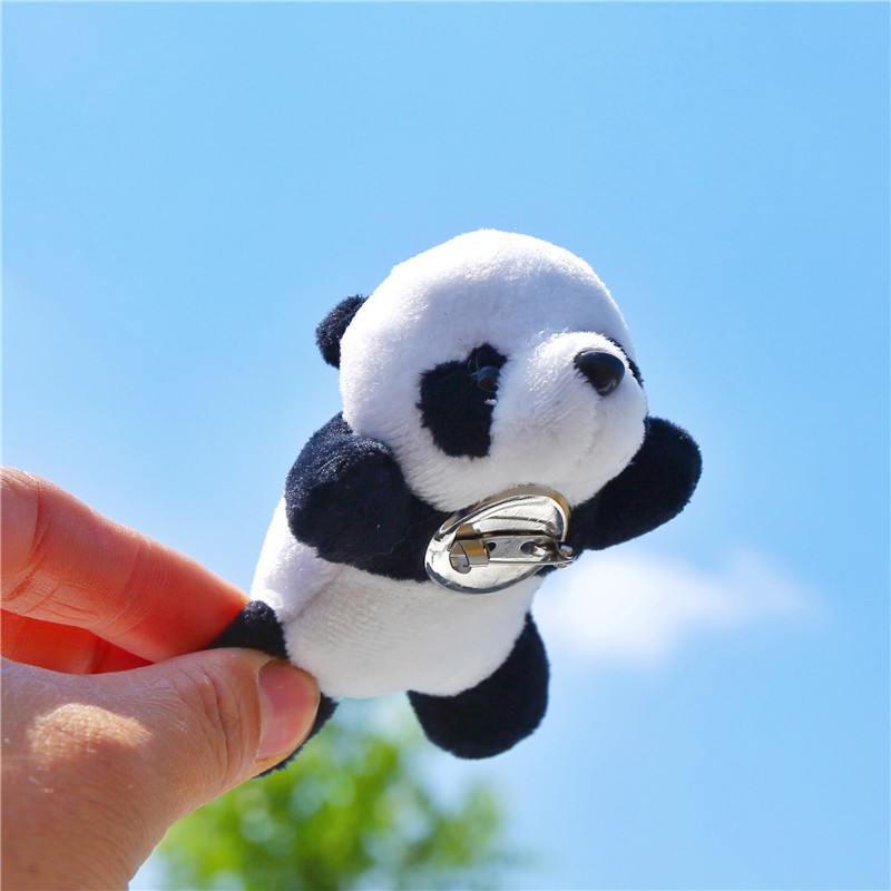 Trâm cài áo, balo, túi xách gấu bông chú gấu trúc Panda nhồi bông xinh xắn