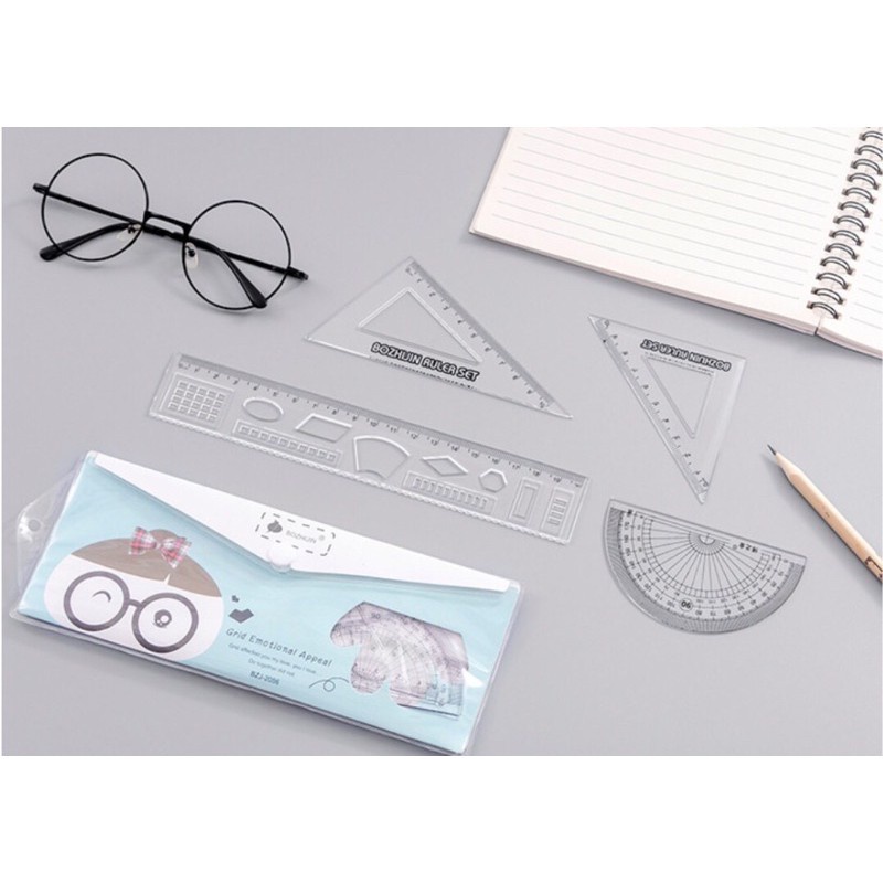Thước Kẻ Học Sinh Cute Eke Đo Độ Hình Hoạt Hình Đồ Dùng Học Tập Dễ Thương VPK52