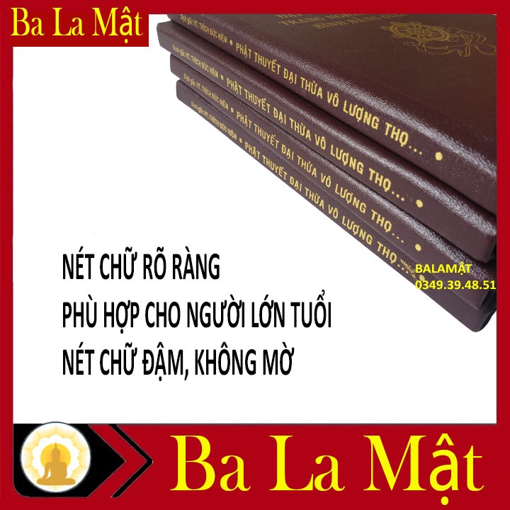 Sách - Kinh Vô Lượng Thọ Trọn Bộ Bìa Da