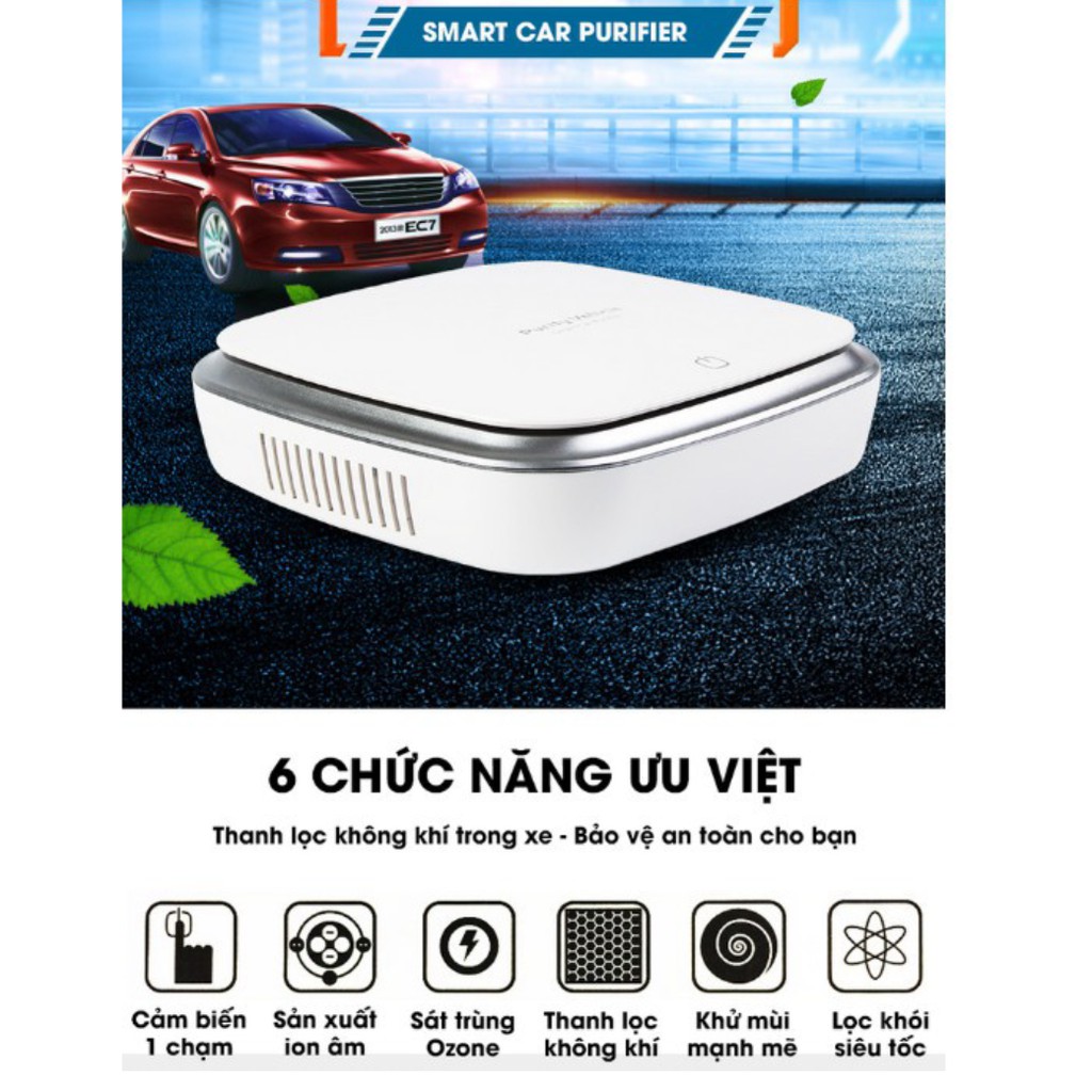 MÁY LỌC KHÔNG KHÍ Ô TÔ SMART CAR AIR PURIFIER - Cao cấp