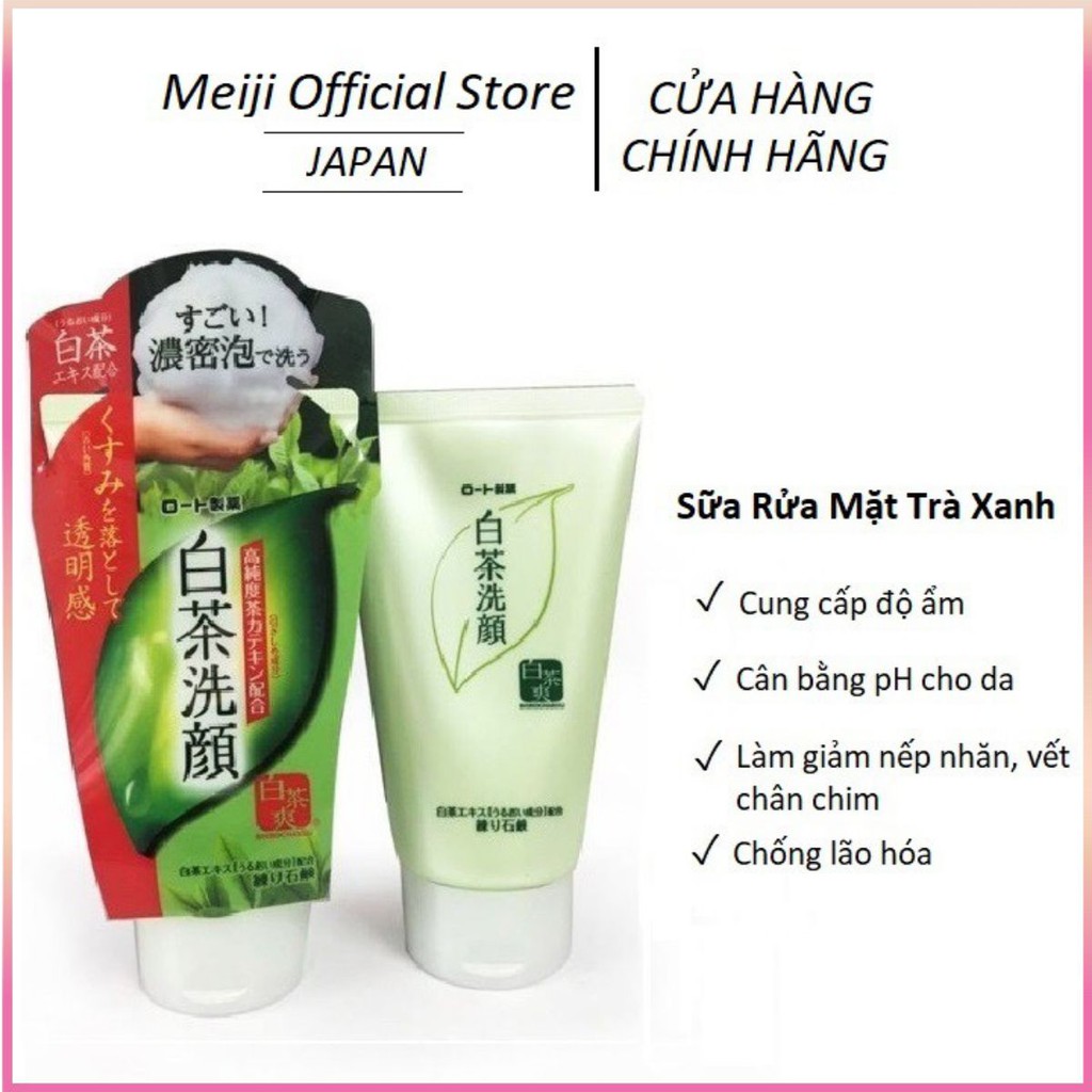 Sửa Rửa Mặt Trà Xanh ROHTO Shirochasou Nhật Bản - 120g