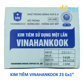 Kim tiêm 18, 23, 25 Vinahankook (hộp 100 kim)