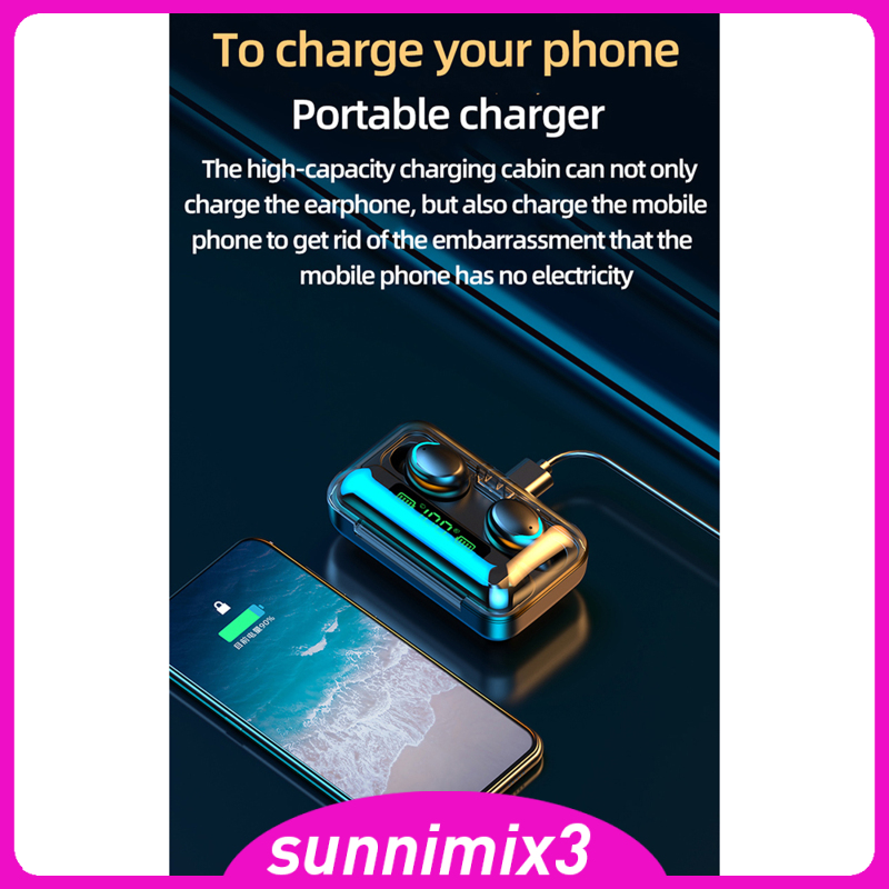 Tai Nghe Bluetooth 5.0 Không Dây F9-5 Tws 9d Âm Thanh Stereo Cho Ios / Android