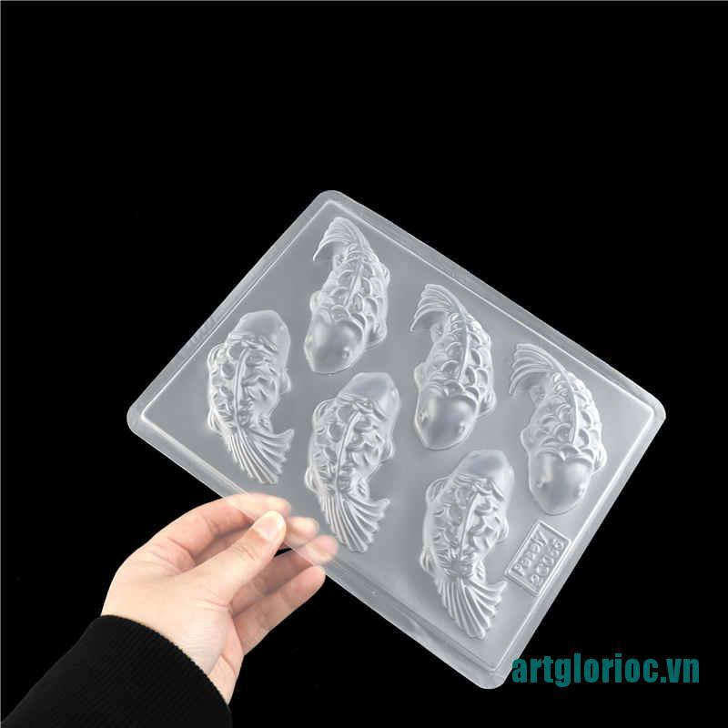 hot&3D Carp Fish Cake Chocolate Mould For Jelly Sugarcraft Rice Cake Baking Tools