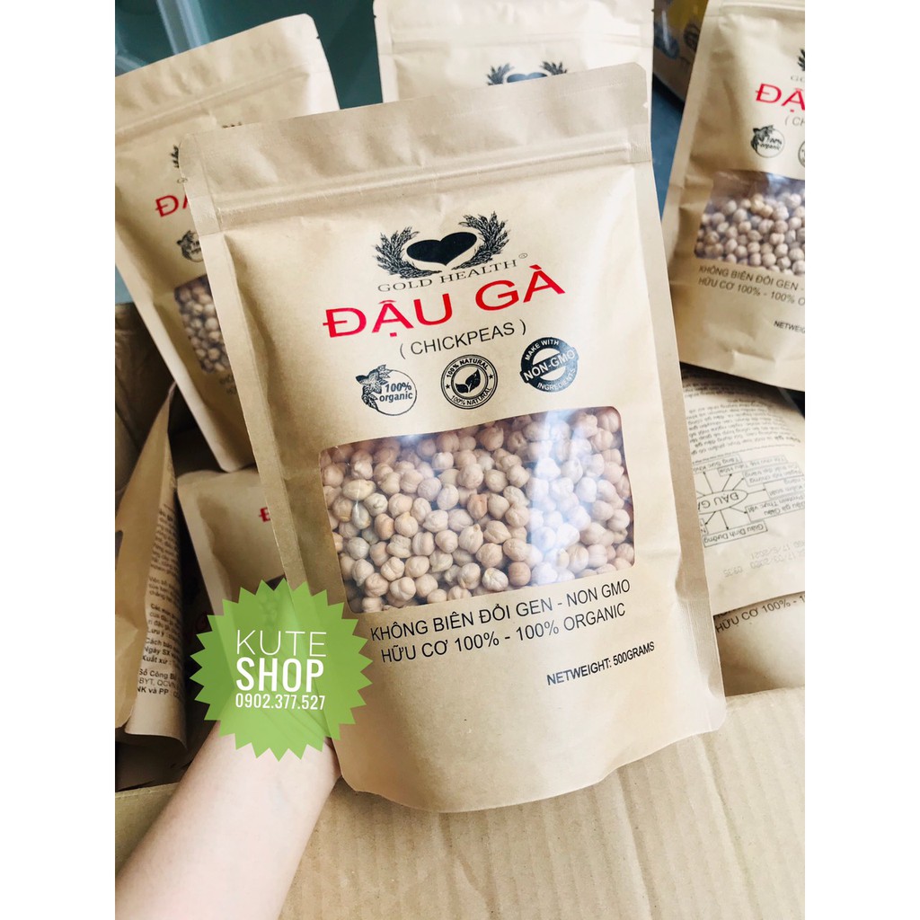 Đậu gà Gold Health Chickpeas hữu cơ, không biến đổi gen (100% Organic) gói 500g