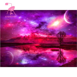 Bộ tranh đính đá 5D hình bầu trời sao thiết kế ấn tượng chất lượng cao