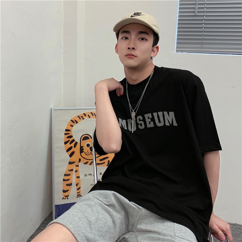 Áo thun nam nữ unisex cộc tay phông body teen cổ tròn MUSEUM oversize cotton giá rẻ basic đen trắng ulzzang nhóm