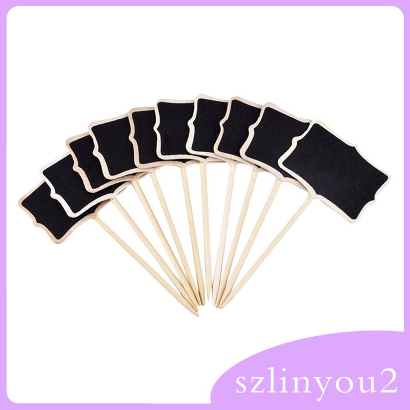 Set 2 Bảng Đen Ghi Chú Kèm 10 Que Gỗ