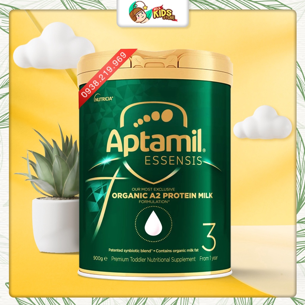 Sữa Aptamil Essensis Organic A2 số 3 12m+ 900g Úc