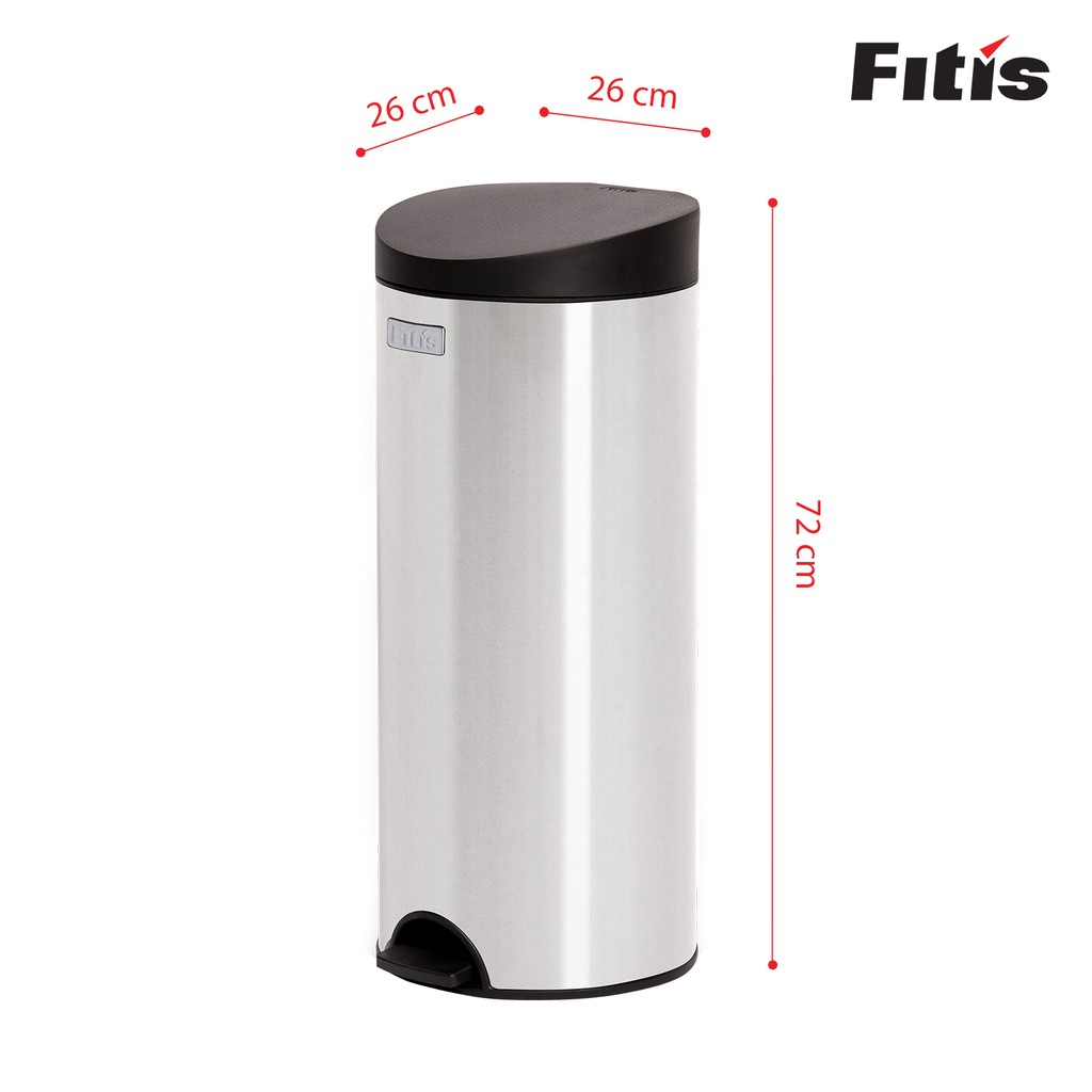 Thùng rác Fitis Premium - Đạp tròn lớn - 15L