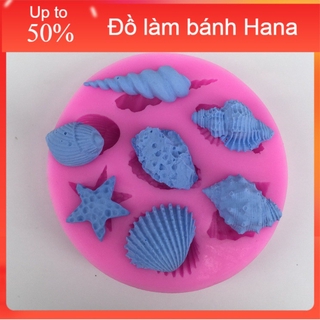 Khuôn rau câu silicon 4d ốc hến tròn mã oh1hj8