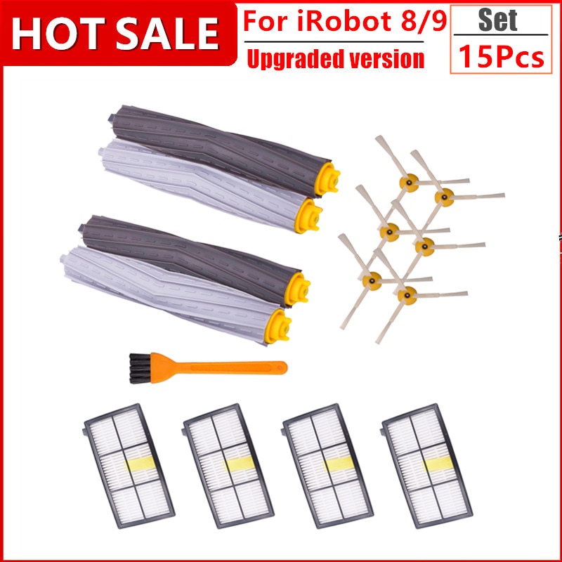 iRobot Roomba Series 800 860 865 866 870 871 880 885 886 890 900 960 966 980 phụ kiện + bộ lọc hepa + bàn chải chính + bàn chải phụ