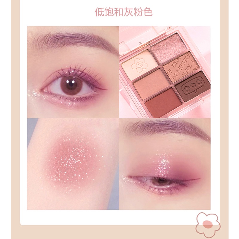 Bảng Phấn Mắt 6 Màu Sắc Tố Ngọc Trai Tiện Dụng Chất Lượng Cao