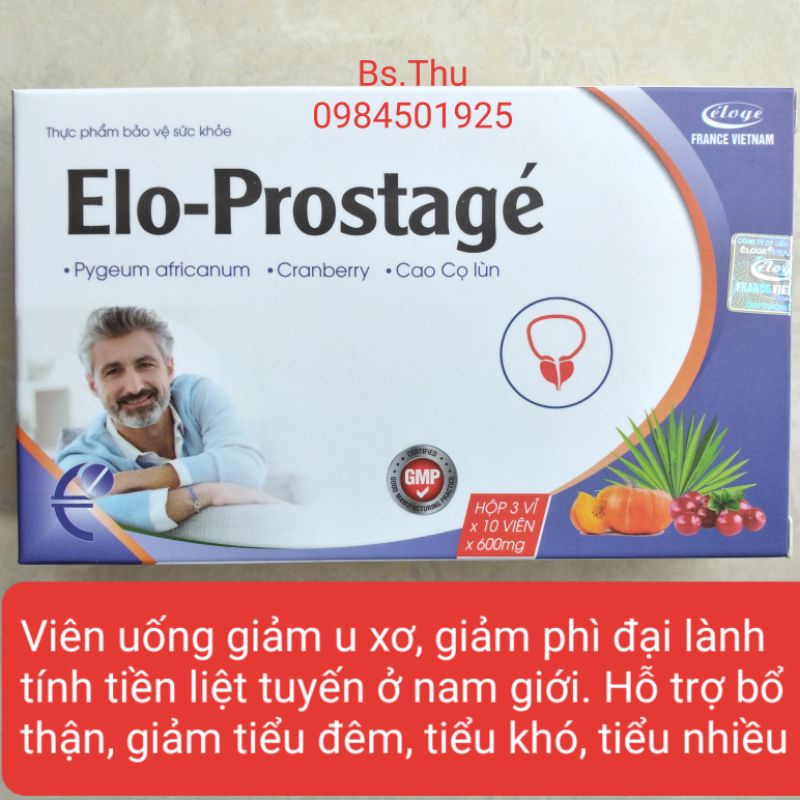 Elo-Prostage hộp 30 viên Elo Prostage hỗ trợ bổ thận, giảm tiểu đêm, tiểu khó ở nam giới