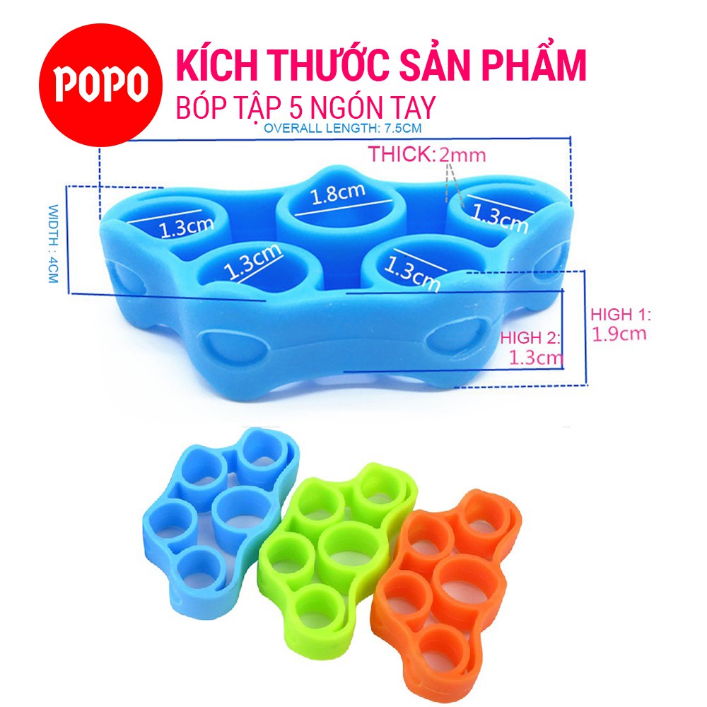 Dụng cụ tập thể dục bộ bóp tập 6 món tập cơ tay YGW27 silicone cao cấp, độ bền cao giúp tập luyện hiệu quả hơn POPO