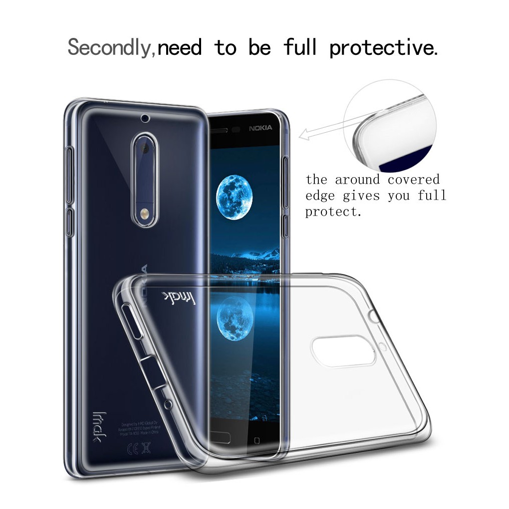 Ốp lưng Nokia 5 Dẻo trong suốt i-Smile Chính Hãng