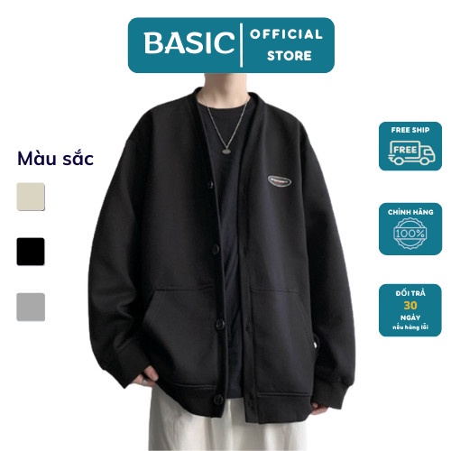 Áo Khoác Nỉ Bông Hàn Quốc Unisex Form Rộng Màu Be CADI 798