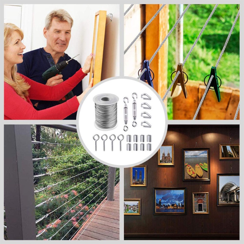 Bộ 19 Cuộn Dây Cáp Bằng Thép Không Gỉ 304 Chất Lượng Cao