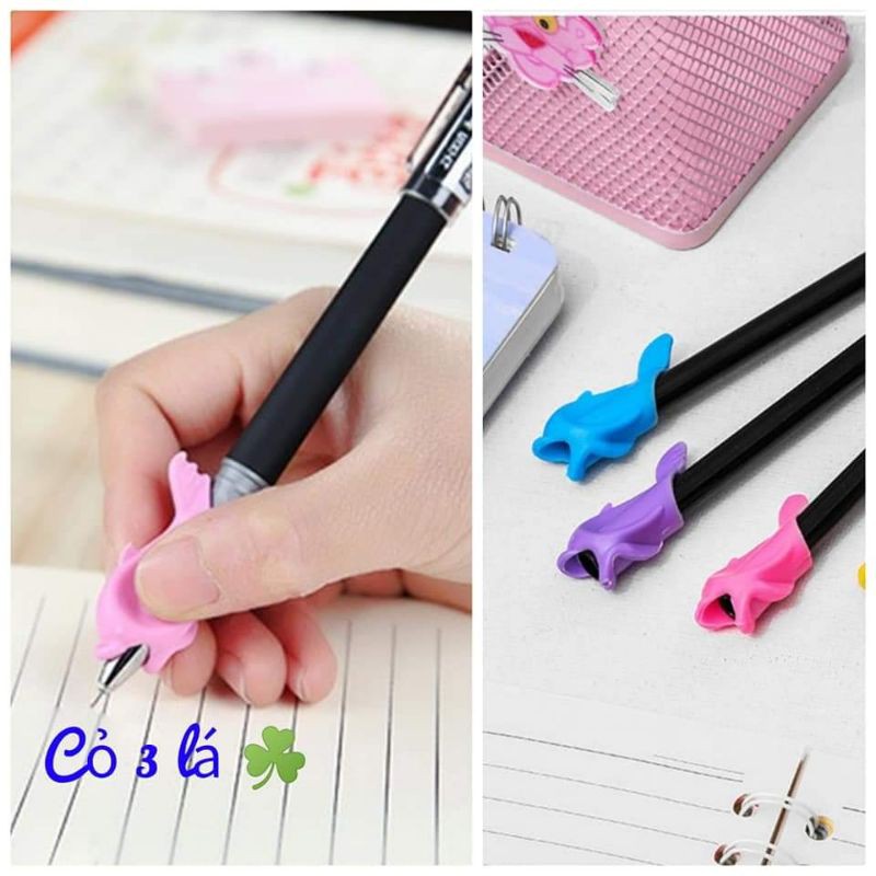 1 miếng đệm bút cá heo giúp cầm bút đúng cách, chống chai tay, rèn luyện chữ đẹp cho bé