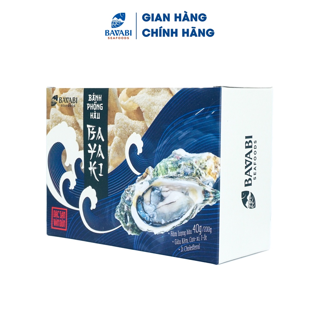 Bánh Phồng Hàu BAVABI 200g, Không Bột Ngọt, Không Phẩm Màu | Đặc Sản Quảng Ninh/đồ ăn vặt ngon bổ rẻ