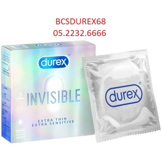 Bao cao su Durex Invisible [MỎNG NHẤT THẾ GIỚI] Hộp 3 chiếc (che tên sản phẩm khi giao tuyệt đối bảo mật)
