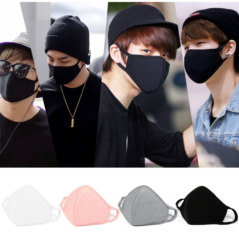 Wmmb Khẩu Trang Cotton Màu Trơn Chống Nắng Mùa Hè Cho Người Lớn