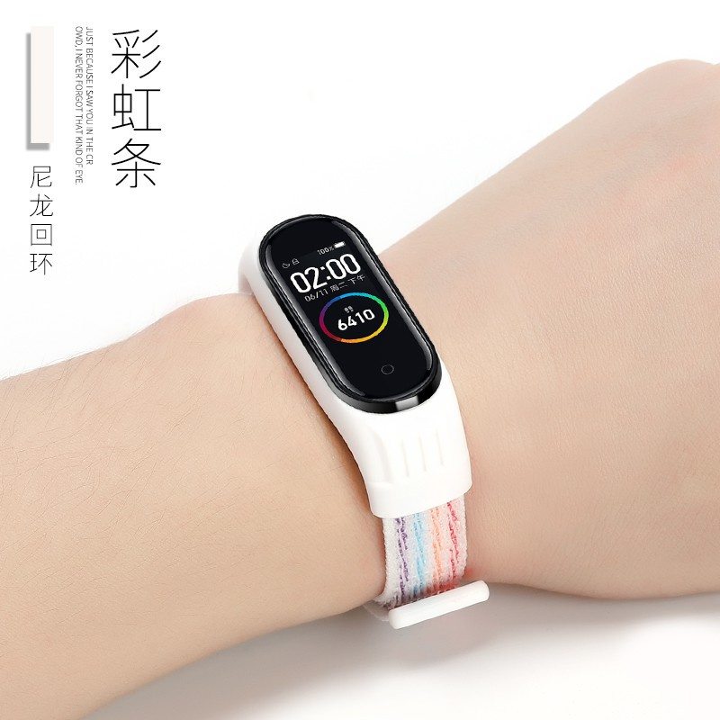 Dây đeo sợi nylon mềm thoáng khí thay thế cho Xiaomi Mi Band 6 5 4 3 Xiaomi Miband 3 4 5 6