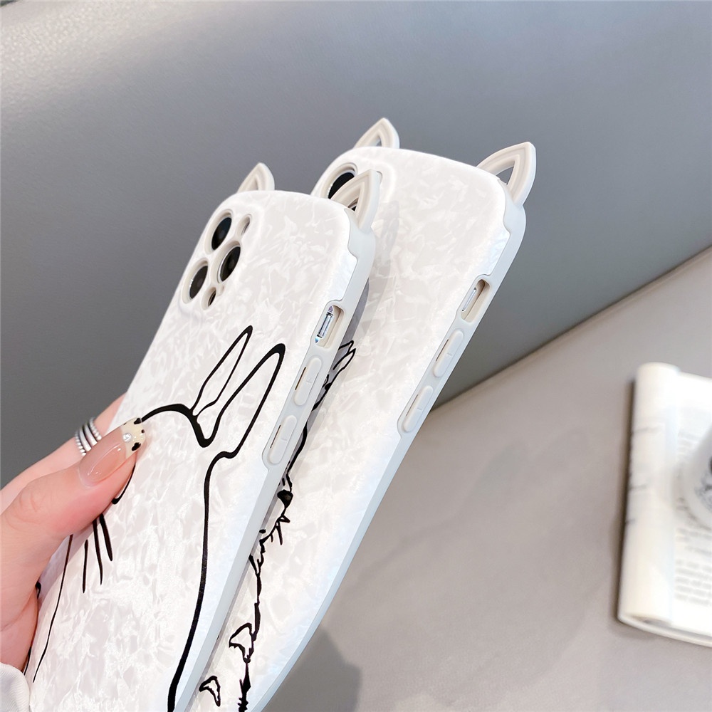 Ốp Điện Thoại TPU Mềm Hình Totoro Tai Mèo 3D Cho iPhone 14 13 11 12 Pro Max 12Pro 13Pro 14Pro 14Plus X XS Max XR 7 8 Plus