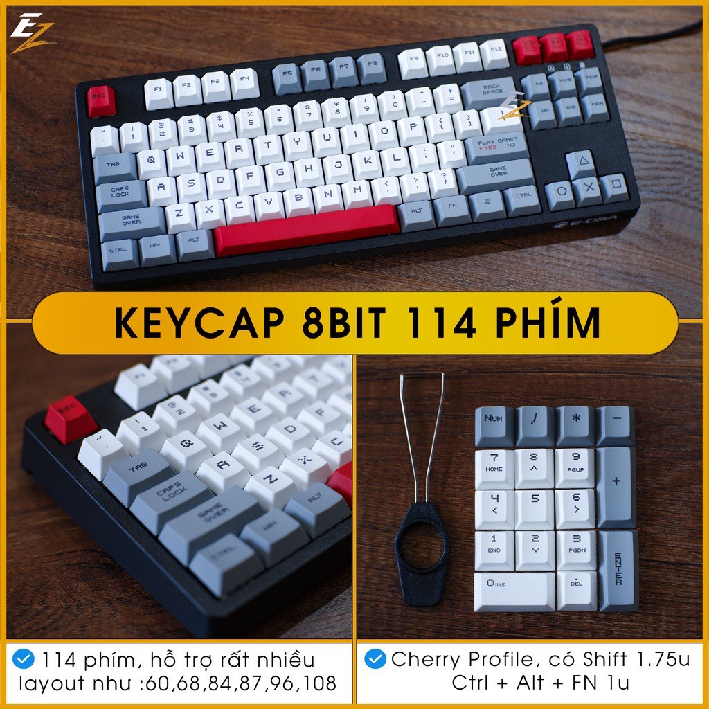 Keycaps Cho Bàn Phím Cơ In Dyesub Không Xuyên Led Chất Liệu PBT, ABS Của Ez.market