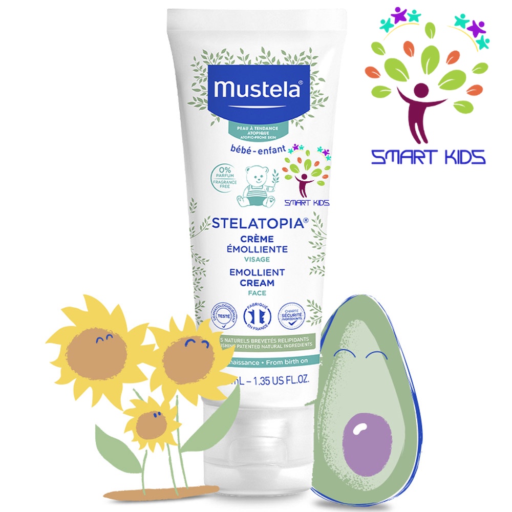 Kem Dưỡng Da Mặt Cho Trẻ Sơ Sinh & Em Bé Da Chàm Thể Tạng Mustela Stelatopia Emollient Cream 40ml