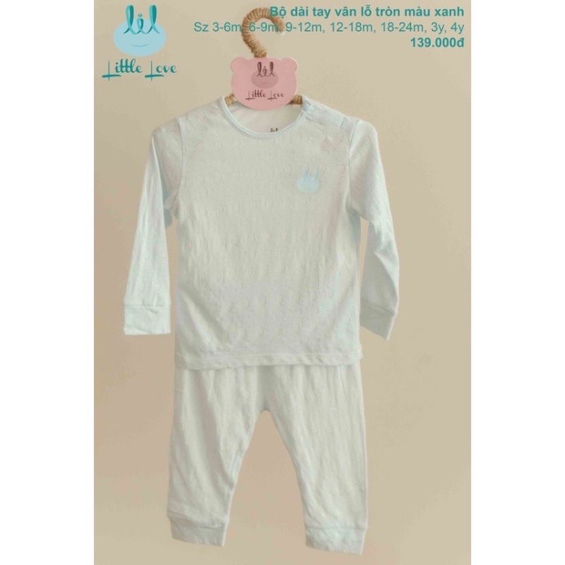 Bộ dài tay vân lỗ tròn size 3m-4y