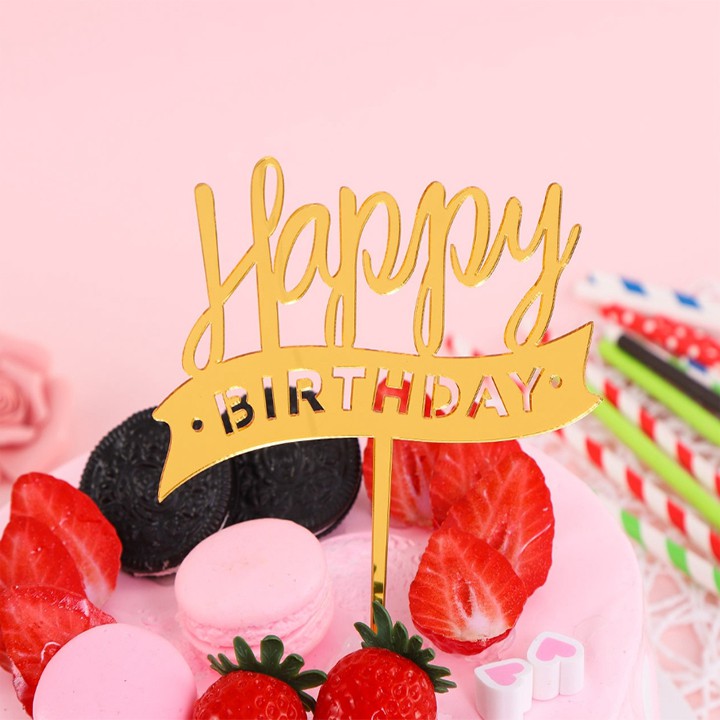 [FREESHIP❤️] Meka Happy Birthday mẫu 15 - Trang trí bánh kem - HD Shop