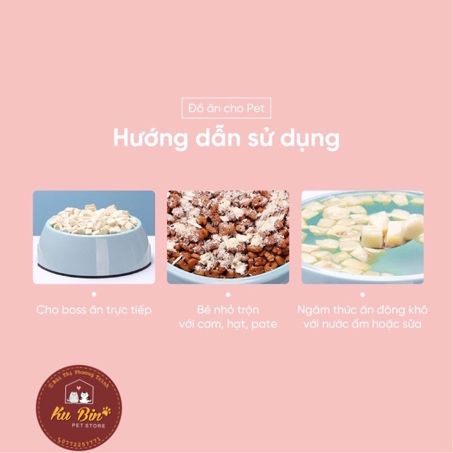 THỨC ĂN ĐÔNG KHÔ CHO CHÓ MÈO HAMSTER GÓI 5g
