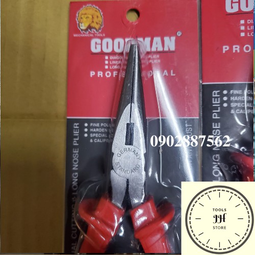 kìm goodman cán đỏ goodman japan (kìm điện, kìm nhọn, kìm cắt)