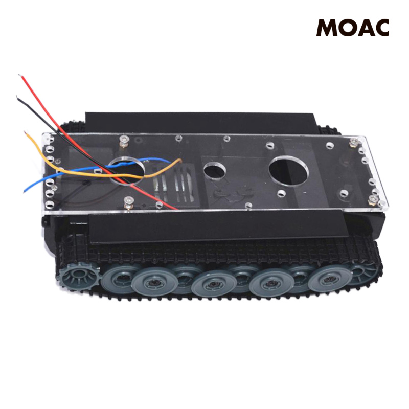 [Home Appliances]1:32 Smart Robot Tank Chassis Kit Crawler Track DIY Education Kit 130 Motor